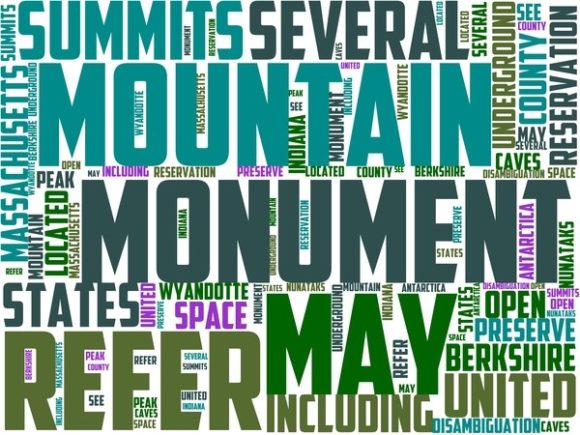 Monument Mountain Wordart Background: A Unique Blend of Art and Inspiration